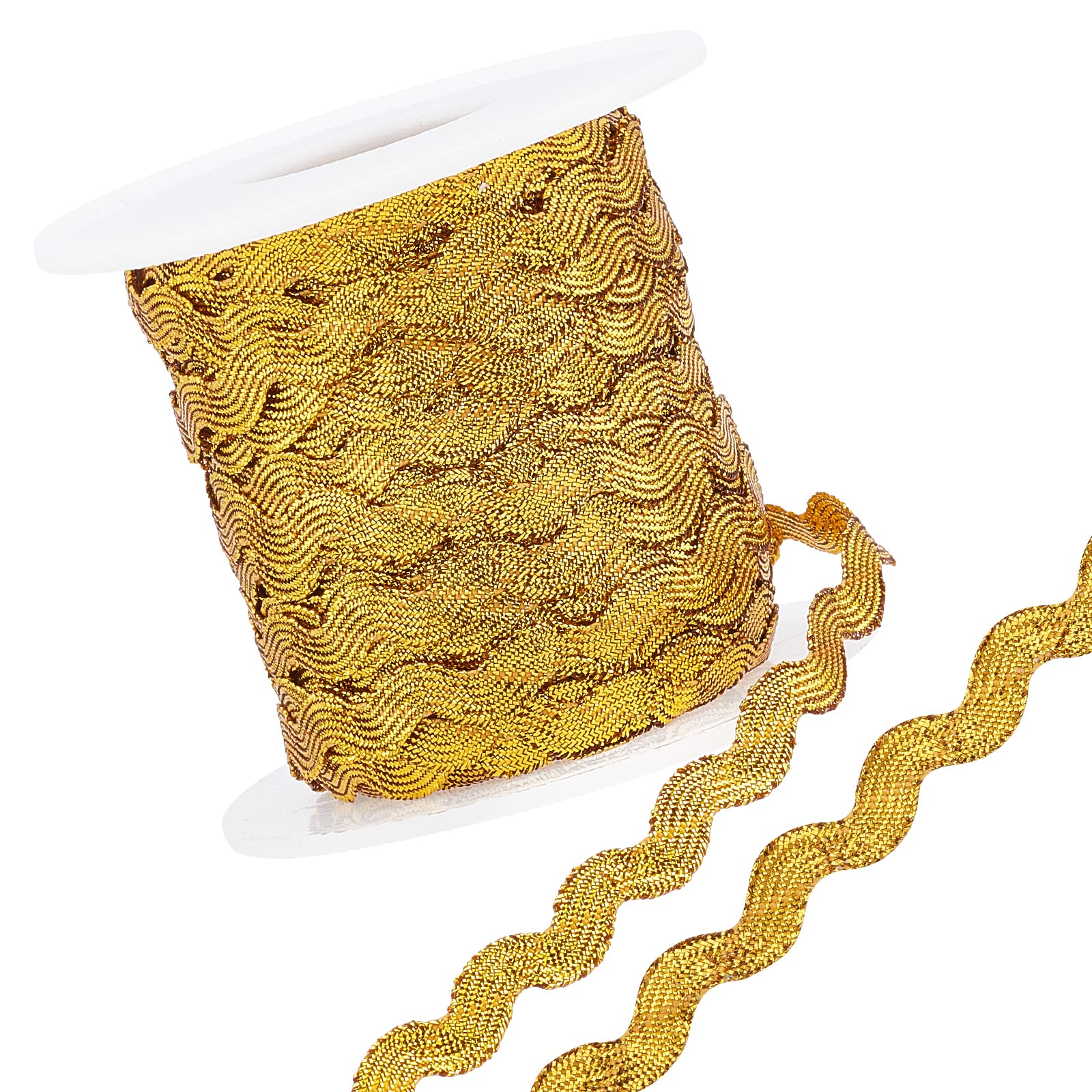 Amazon.com: GORGECRAFT 1 Roll 27yd/25m Glitter Gold RIC Rac Trim